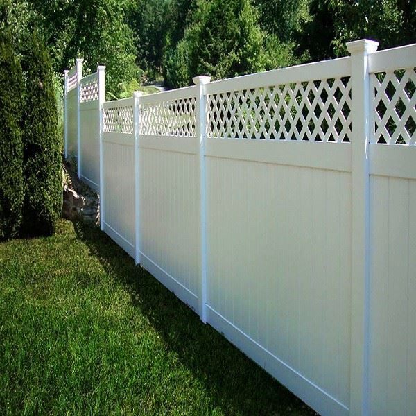 6 Ft. X 6 Ft. White Vinyl Lattice Top Fence Panel