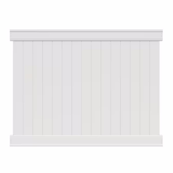 6 Ft. X 6 Ft. White Vinyl Privacy Fence Panel