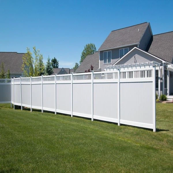white PVC fence