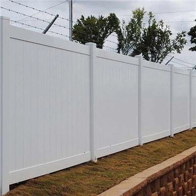 Privacy Vinyl White Fence