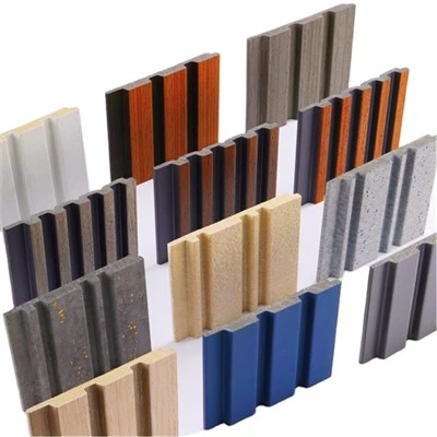 Close view of a polystyrene grille wall panel surface showing flute lines running across the face Close view of a polystyrene grille wall panel surface showing flute lines running across the face