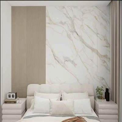 Wall panel installation in a commercial interior corridor with decorative surface finish Wall panel installation in a commercial interior corridor with decorative surface finish