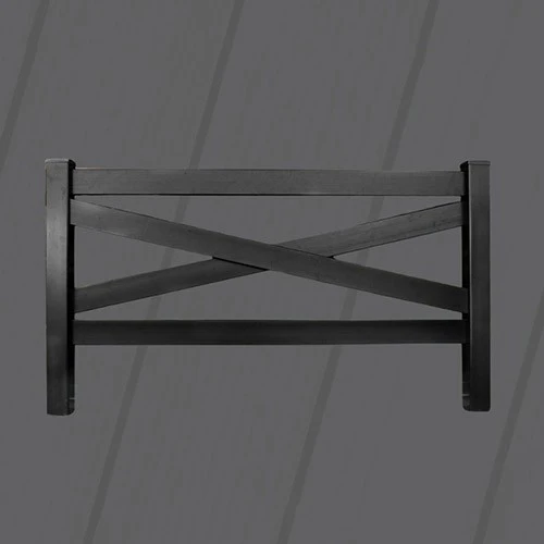 Black Cross Rail Vinyl Horse Fence high quality