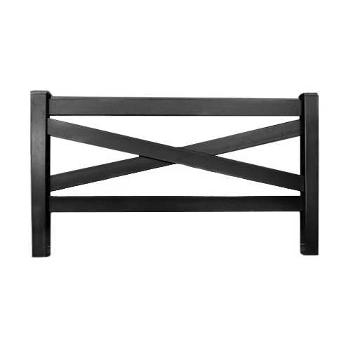Black Cross Rail Vinyl Horse Fence factory