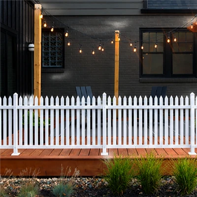 White Vinyl Picket Fence Panel