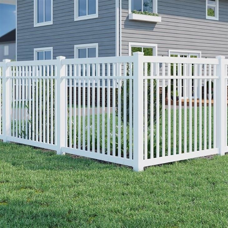Vinyl High Picket Pool Fence 1.5