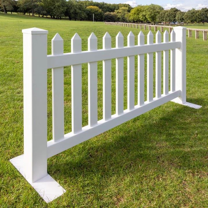 White Portable Vinyl Picket Fence — 3 ft × 6 ft high quality